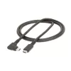 StarTech.com 0,9 m tukeva kulmikas USB-C-kaapeli, USB 3.2 Gen 2 (10 Gbps), täysin datakykyinen USB-C–C-datakaapeli, 4K 60Hz DP Alt -tila, 100W Power Delivery – 90 asteen USB Type-C -kaapeli