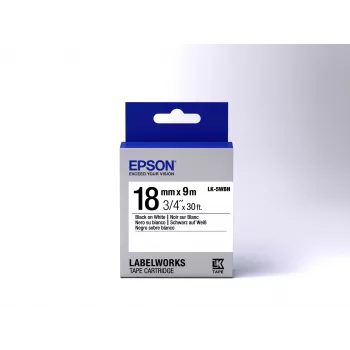 Epson tarrakasetti Standard LK-5WBN musta/valkoinen 18mm (9m)
