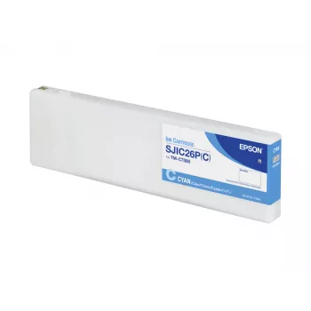 Epson SJIC26P(C): mustepatruuna ColorWorks C7500 (syaani)