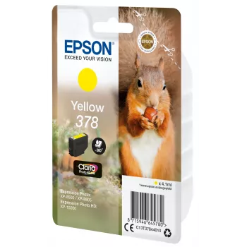 Värikasetti Epson 378 keltainen 360 sivua muste C13T37844010