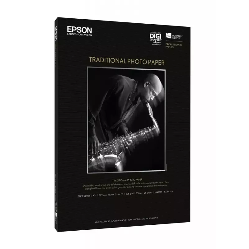 Epson Traditional Photo Paper, DIN A3+, 330 g/m², 25 arkkia