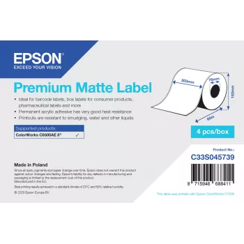 Jatkuva tarrarulla Epson C33S045739 tulostintarra valkoinen