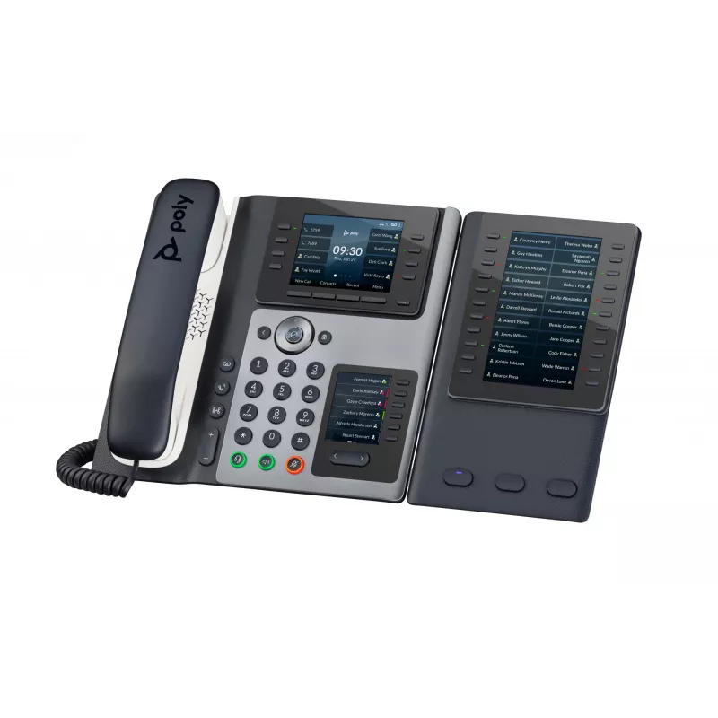IP-puhelin POLY Edge E400 8 linjaa langallinen käsiluuri musta