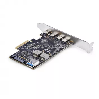 StarTech.com 5-porttinen USB PCIe-kortti, USB 3.2 10 Gbit/s, PCI Express -kortti 4x USB-C-liitännällä, 1x sisäinen USB-A-liitäntä, USB PCIe-ohjainkortti, Windows/macOS/Linux
