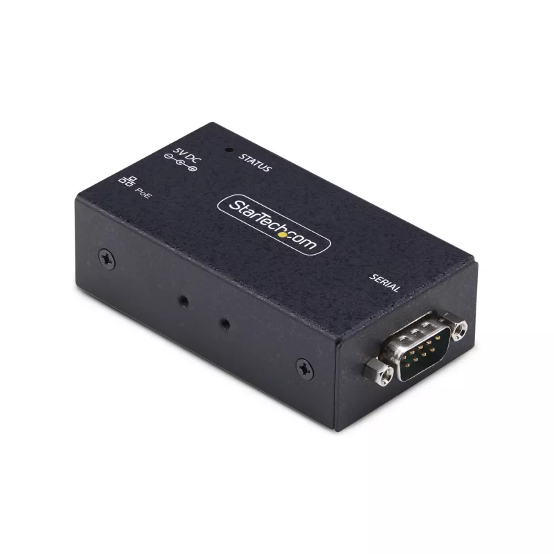 StarTech.com 1-porttinen sarja-Ethernet-sovitin, 802.3af PoE IP-sarjalaite palvelin etä-RS232-laitteille, seinä-/DIN-kiskokiinnitys, RJ45 LAN - DB9 sarjamuunnin, TAA