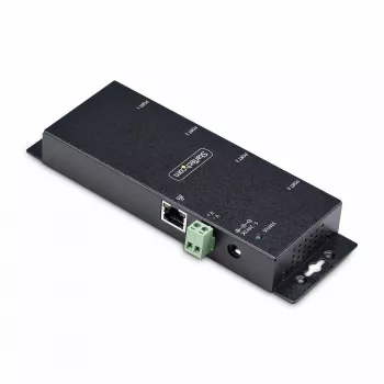 StarTech.com 4-porttinen sarja-Ethernet-sovitin, IP-sarjalaite palvelin etä-RS232-laitteille, seinä-/DIN-kiskokiinnitys, metallikotelo, RJ45 LAN - DB9 sarjamuunnin