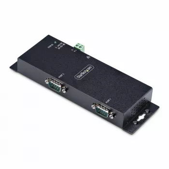 StarTech.com 2-porttinen sarja-Ethernet-sovitin, IP-sarjalaite palvelin etä-RS232-laitteille, seinä-/DIN-kiskokiinnitys, metallikotelo, RJ45 LAN - DB9 sarjamuunnin