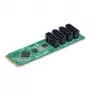 StarTech.com 4-porttinen M.2-SATA-sovitinkortti, M.2 PCIe 3.0 - SATA kiintolevy-/SSD-laajennuskortti, ASM1064-piirisarja, M.2 NVMe 4x HDD/SSD Windows/macOS/Linux