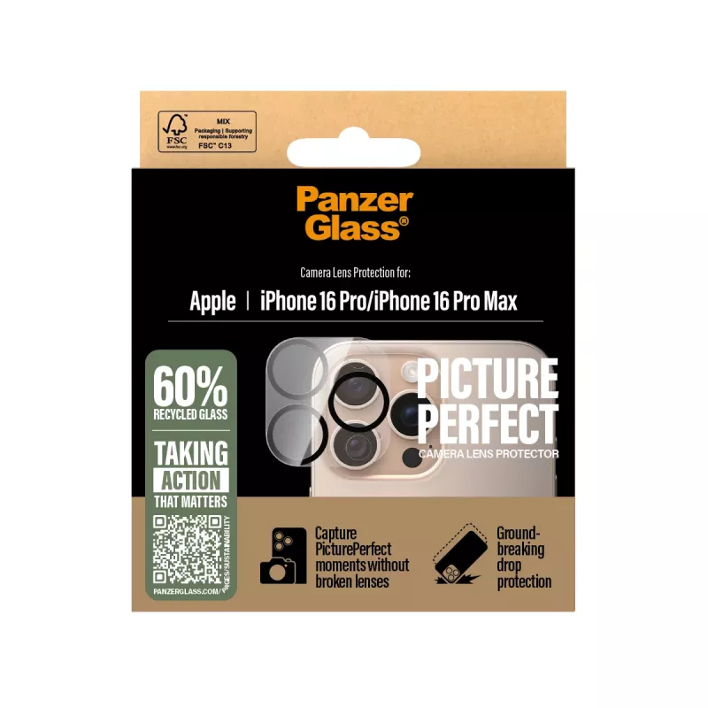 PanzerGlass ® PicturePerfect kameralinssin suojus iPhone 16 Pro | 16 Pro Max