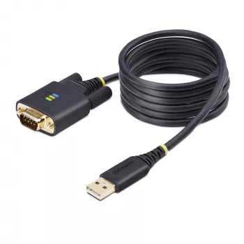 StarTech.com 2 m USB-sarjaporttisovitinkaapeli, COM-säilytys, vaihdettavat ruuvit/mutterit, USB-A - DB9 RS232, FTDI IC, ESD-suoja, Windows/macOS/Linux