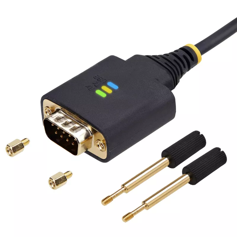StarTech.com 2 m USB-sarjaporttisovitinkaapeli, COM-säilytys, vaihdettavat ruuvit/mutterit, USB-A - DB9 RS232, FTDI IC, ESD-suoja, Windows/macOS/Linux