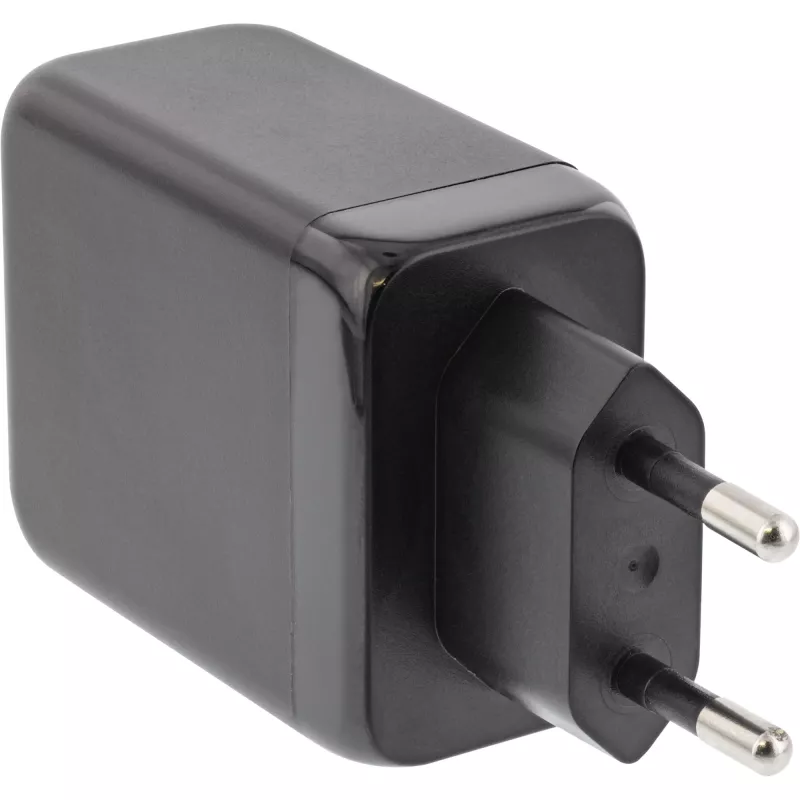 InLine USB PD virtalähde, GaN-laturi, 3 porttia, Dual USB-C + USB-A, 65W