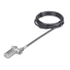 StarTech.com UNIVCS-LAPTOP-LOCK yleiskäyttöinen kannettavan kaapelilukko, 2 m, sarjanumeroitu numerolukko, Noble Wedge/Nano/K-Slot, musta/hopea, TAA