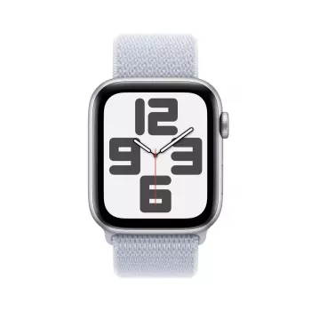 Älykello Apple Watch SE GPS + Cellular 44mm hopea alumiinikotelo Blue Cloud Sport Loop