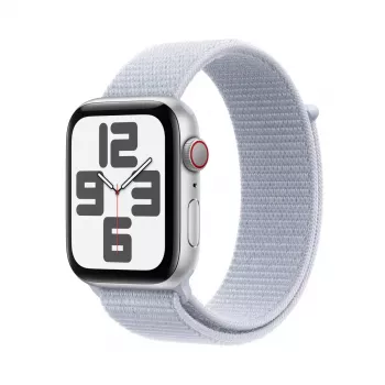 Älykello Apple Watch SE GPS + Cellular 44mm hopea alumiinikotelo Blue Cloud Sport Loop
