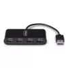 StarTech.com ST4200MINI2-USB-HUB USB-keskitin USB 2.0 480 Mbit/s musta