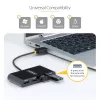 StarTech.com ST4200MINI2-USB-HUB USB-keskitin USB 2.0 480 Mbit/s musta