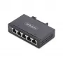StarTech.com I51G-ETHERNET-SWITCH 5-porttinen hallitsematon teollisuuden Gigabit Ethernet -kytkin, 10/100/1000, DIN-kisko/seinäasennus, IP30, -40–75 °C (-40–167 °F), DC, TAA