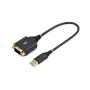 StarTech.com 1ft (30cm) USB-sarjaporttisovitinkaapeli, COM-pidätys, vaihdettavat mutterit/ruuvit, USB-A - DB9 RS232, FTDI IC, ESD-suoja, Windows/macOS/Linux