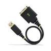 StarTech.com 1ft (30cm) USB-sarjaporttisovitinkaapeli, COM-pidätys, vaihdettavat mutterit/ruuvit, USB-A - DB9 RS232, FTDI IC, ESD-suoja, Windows/macOS/Linux
