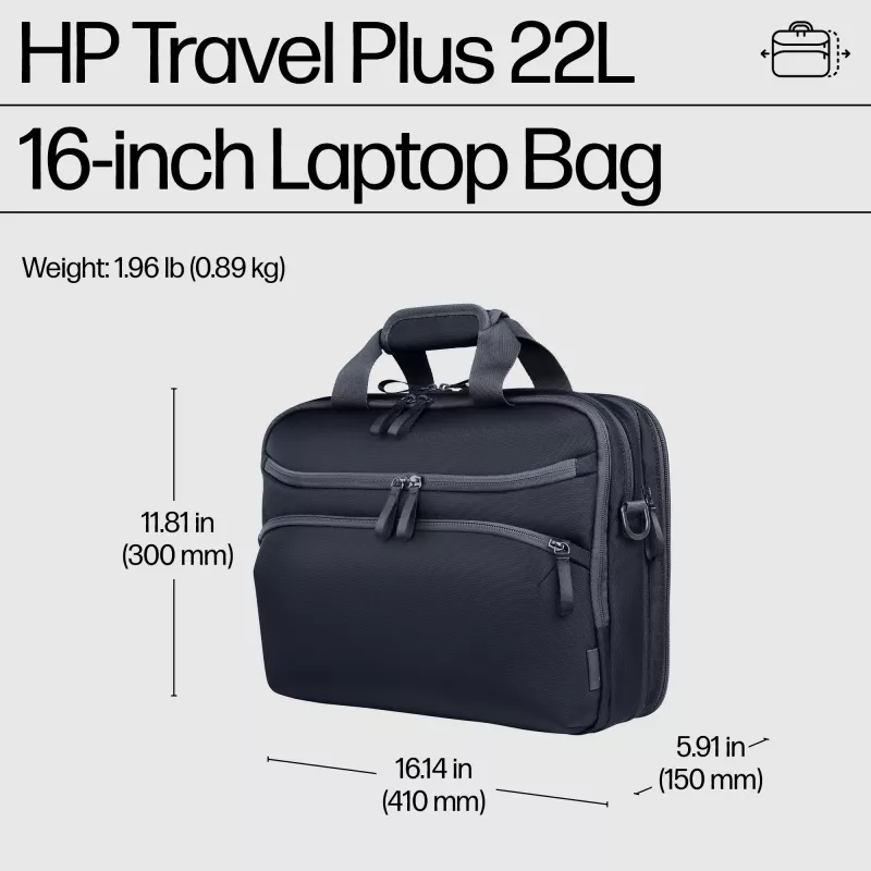 Kannettavan laukku HP Travel Plus 22L 16 inch asiakirjasalkku yksivärinen