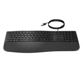 HP 485 Comfort johdollinen näppäimistö täysikokoinen USB kalvokytkin rannetuki