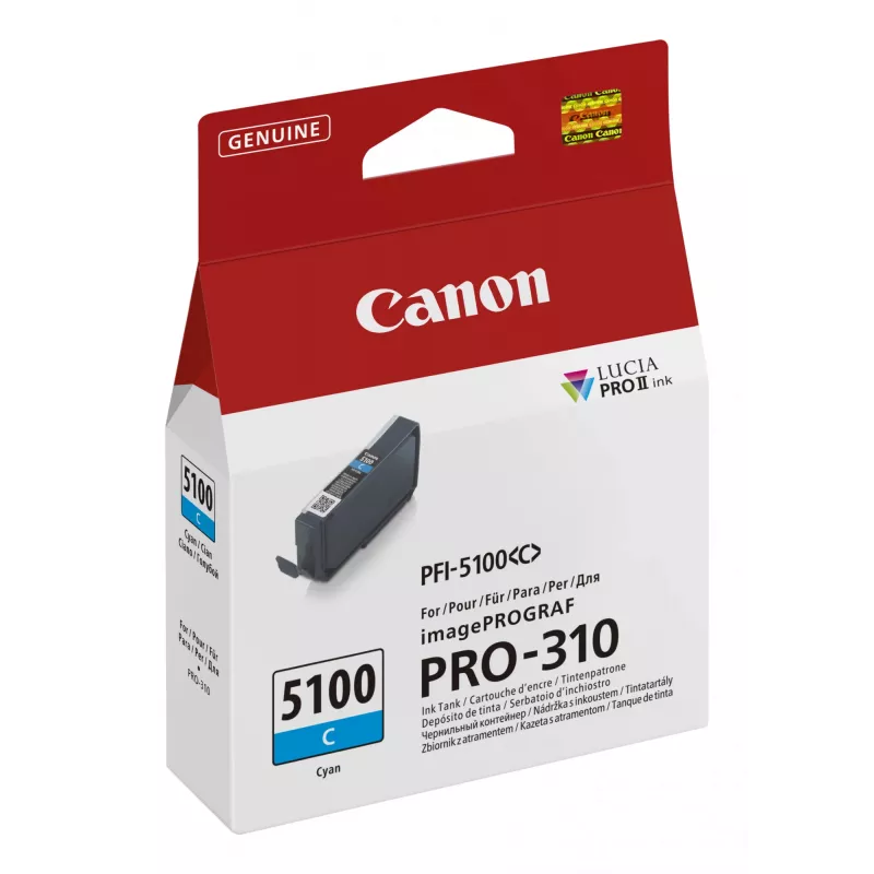 Canon PFI-5100 C värikasetti 1 kpl alkuperäinen syaani