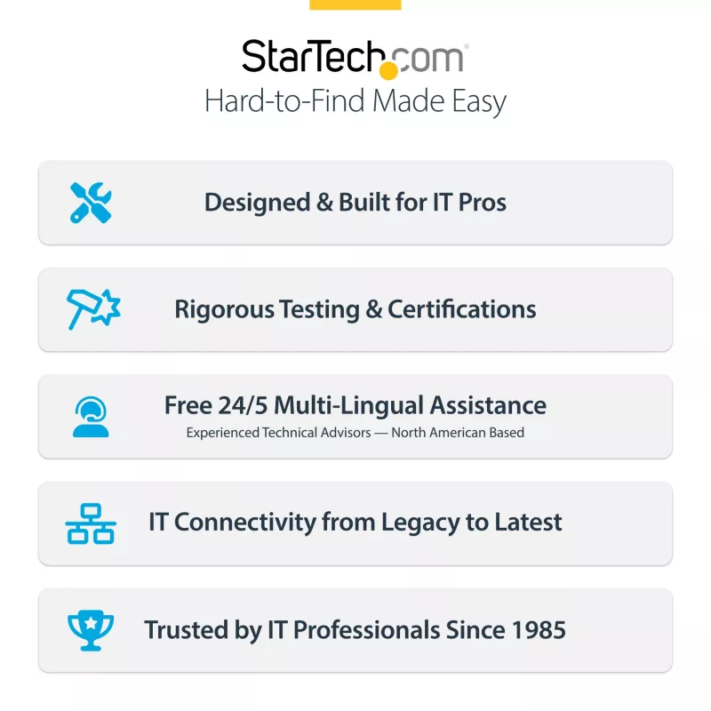 StarTech.com 1,5ft (50cm) Thunderbolt 5 -kaapeli, 80Gbit/s/120Gbit/s asti, 240W PD, 8K 60Hz, sertifioitu Thunderbolt-kaapeli - yhteensopiva Thunderbolt 4/USB4/USB-C kanssa