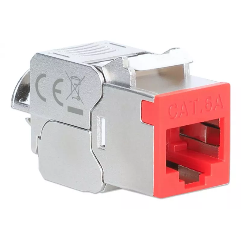 Verkkokaapeli Intellinet 791311 Keystone-moduuli litteä punainen RJ-45