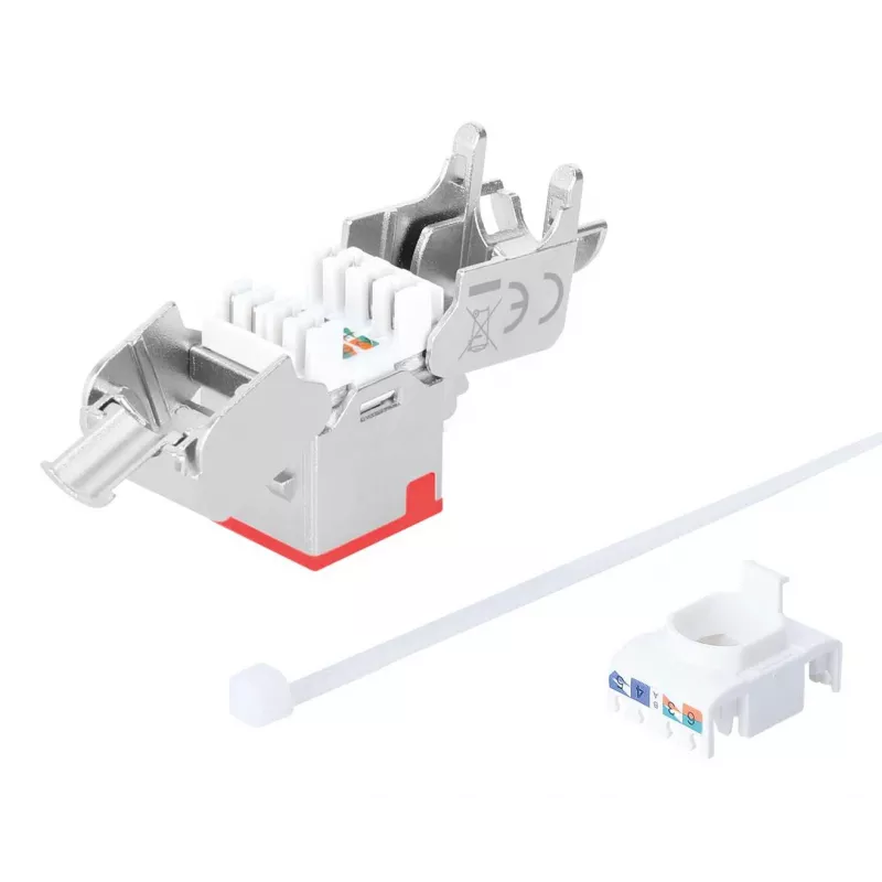 Verkkokaapeli Intellinet 791311 Keystone-moduuli litteä punainen RJ-45