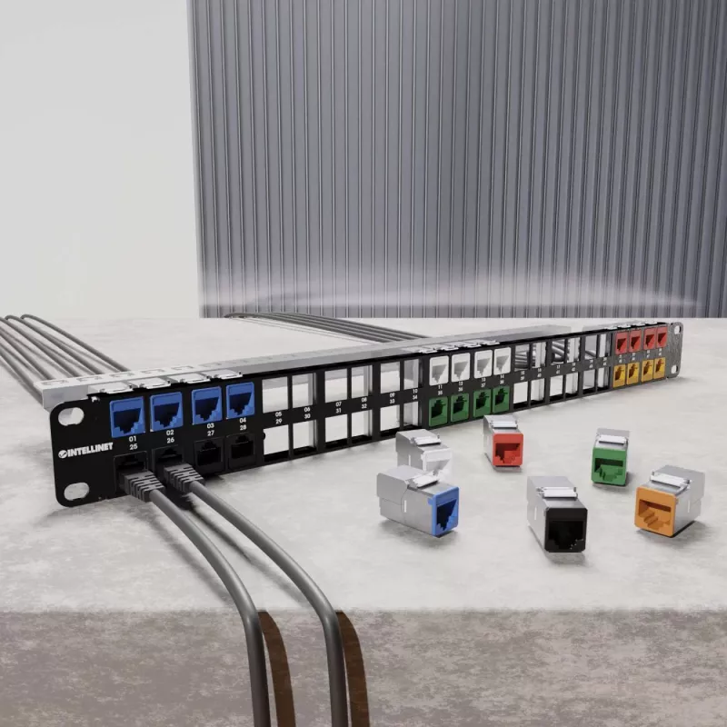 Verkkokaapeli Intellinet 791311 Keystone-moduuli litteä punainen RJ-45
