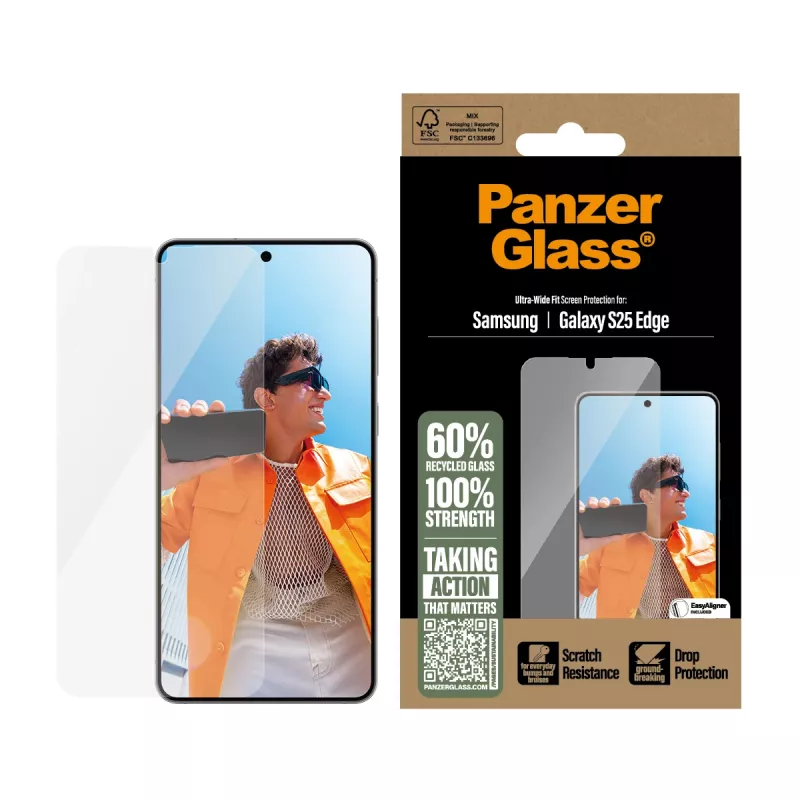 PanzerGlass® näytönsuojus Samsung S25 Edge | Ultra-Wide Fit