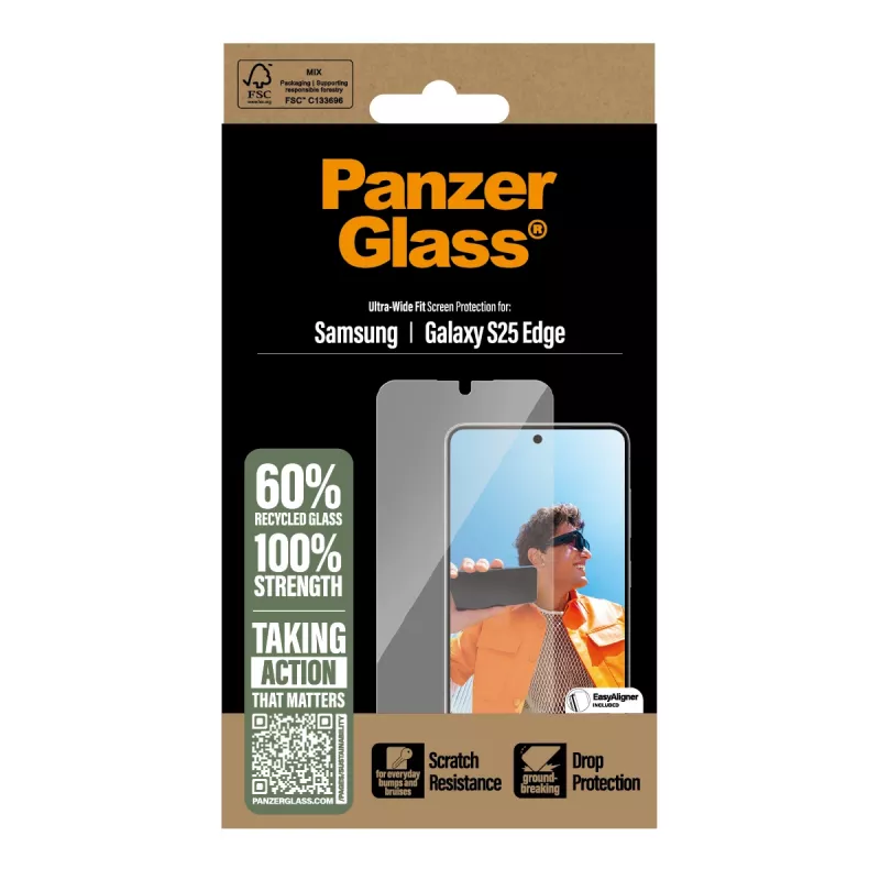 PanzerGlass® näytönsuojus Samsung S25 Edge | Ultra-Wide Fit