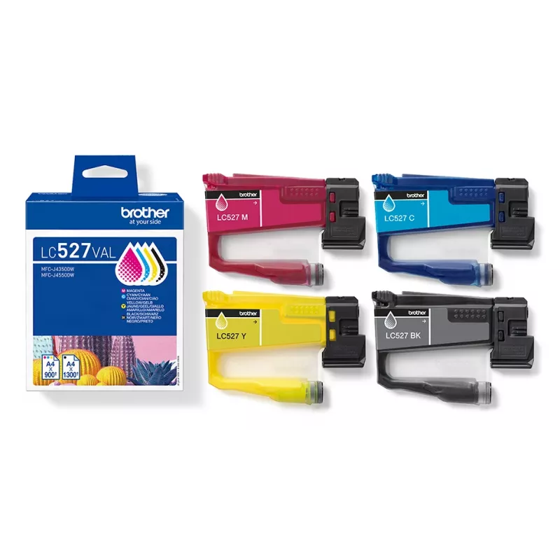 Mustekasettipaketti Brother LC527VAL CMYK – 1×1300, 3×900 sivua