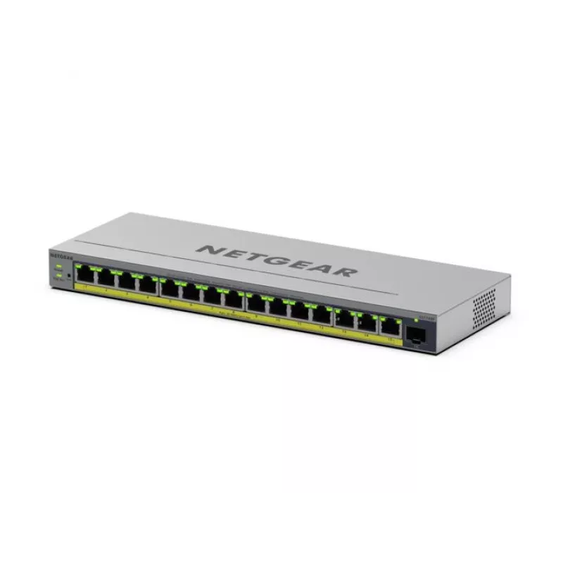 NETGEAR GS116EP hallittava L2/L3 Gigabit Ethernet (10/100/1000) Power over Ethernet (PoE) harmaa