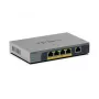 NETGEAR GS105EPP hallitsematon Gigabit Ethernet (10/100/1000) Power over Ethernet (PoE) pöytä-/seinäasennus harmaa