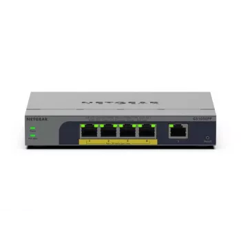 NETGEAR GS105EPP hallitsematon Gigabit Ethernet (10/100/1000) Power over Ethernet (PoE) pöytä-/seinäasennus harmaa