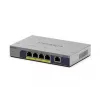 NETGEAR GS105PP hallitsematon Gigabit Ethernet (10/100/1000) Power over Ethernet (PoE) pöytä-/seinäasennus harmaa