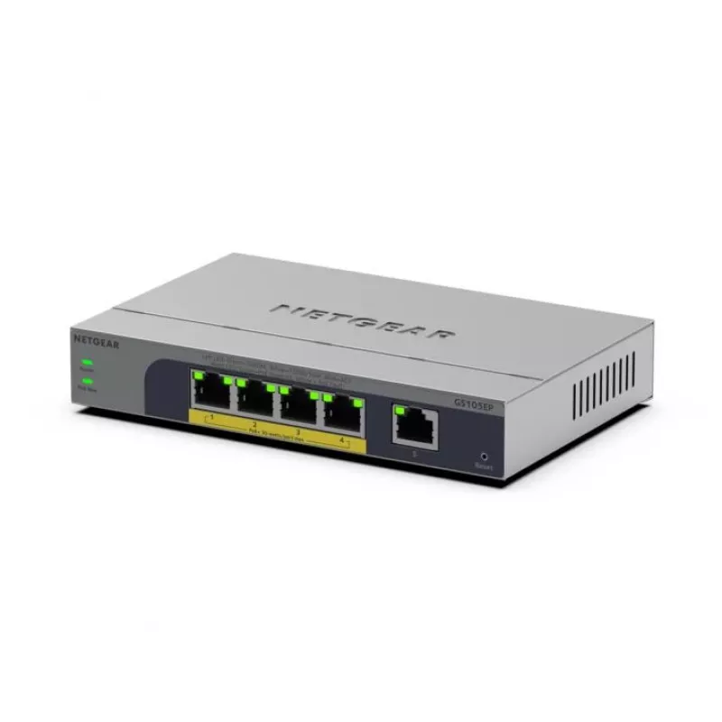 NETGEAR GS105EP hallitsematon Gigabit Ethernet (10/100/1000) Power over Ethernet (PoE) harmaa