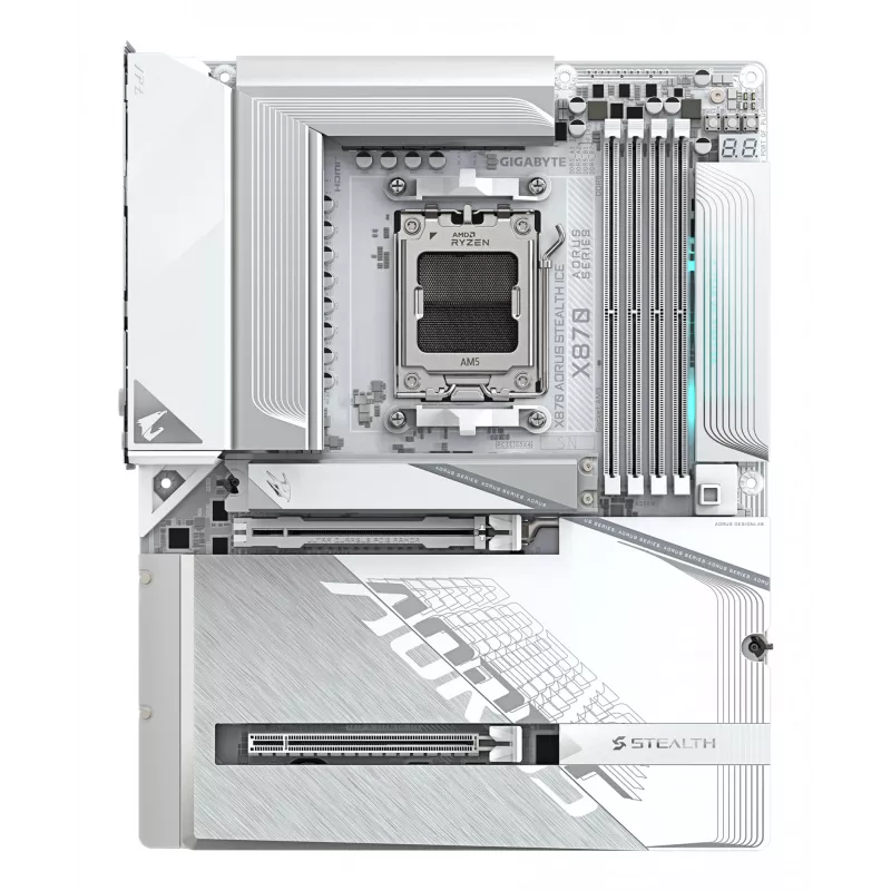 Emolevy GIGABYTE X870 AORUS STEALTH ICE, AMD AM5, ATX