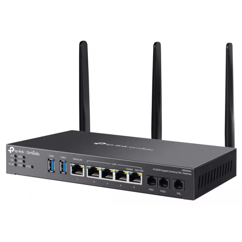 TP-Link Omada DR3220v-4G WLAN-reititin Gigabit Ethernet Dual-Band (2,4 GHz / 5 GHz) musta