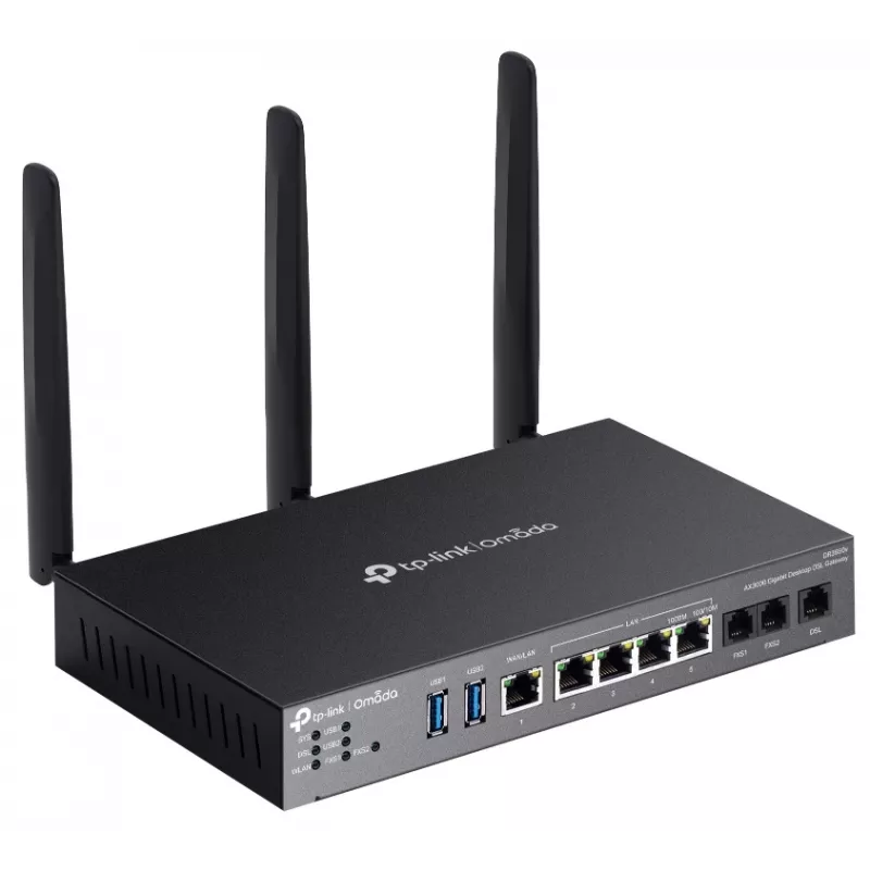 TP-Link Omada DR3220v-4G WLAN-reititin Gigabit Ethernet Dual-Band (2,4 GHz / 5 GHz) musta