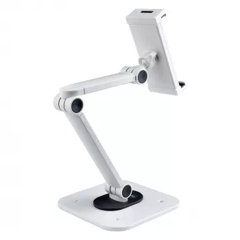 StarTech.com säädettävä tablettiteline työpöydälle – seinäkiinnitteinen – kapasiteetti 1 kg – ergonomisesti nivelletty yleismallinen tablettiteline – tablettipidike työpöydälle kääntyvä/kiertyvä/pyörivä