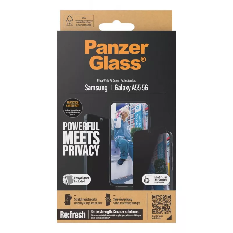PanzerGlass P7358 puhelimen näytönsuoja/takakotelosuoja yksityisyyskalvo Samsung 1 kpl