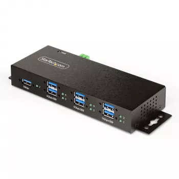 StarTech.com 5G7AINDRM-USB-A-HUB USB-keskitin USB 3.2 Gen 1 (3.1 Gen 1) Type-B 5000 Mbit/s musta