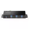 StarTech.com 5G7AINDRM-USB-A-HUB USB-keskitin USB 3.2 Gen 1 (3.1 Gen 1) Type-B 5000 Mbit/s musta