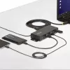 StarTech.com 5G7AINDRM-USB-A-HUB USB-keskitin USB 3.2 Gen 1 (3.1 Gen 1) Type-B 5000 Mbit/s musta