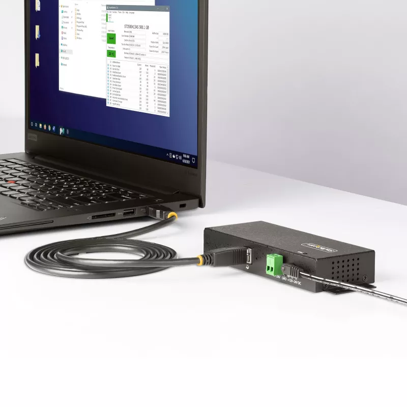 StarTech.com 5G7AINDRM-USB-A-HUB USB-keskitin USB 3.2 Gen 1 (3.1 Gen 1) Type-B 5000 Mbit/s musta