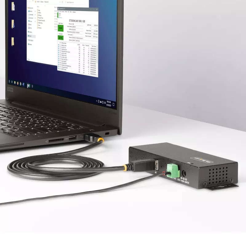 StarTech.com 5G7AINDRM-USB-A-HUB USB-keskitin USB 3.2 Gen 1 (3.1 Gen 1) Type-B 5000 Mbit/s musta