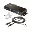 StarTech.com 5G7AINDRM-USB-A-HUB USB-keskitin USB 3.2 Gen 1 (3.1 Gen 1) Type-B 5000 Mbit/s musta